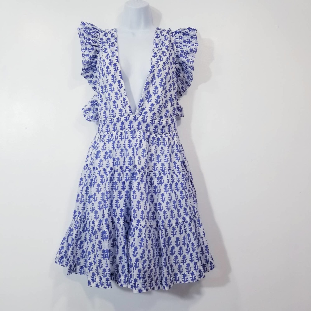 Oliphant Blue and White Mini Dress